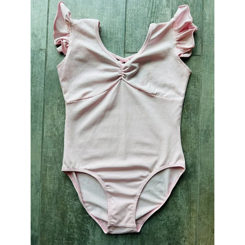 Los Angeles Boutique Girls Gymnastics Ballet Dress Leotard Unitard Pink 140 10